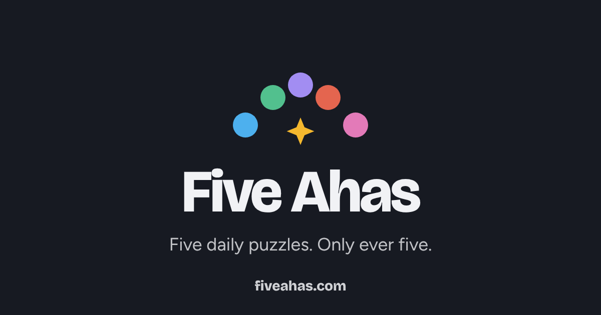 Five Ahas preview artwork