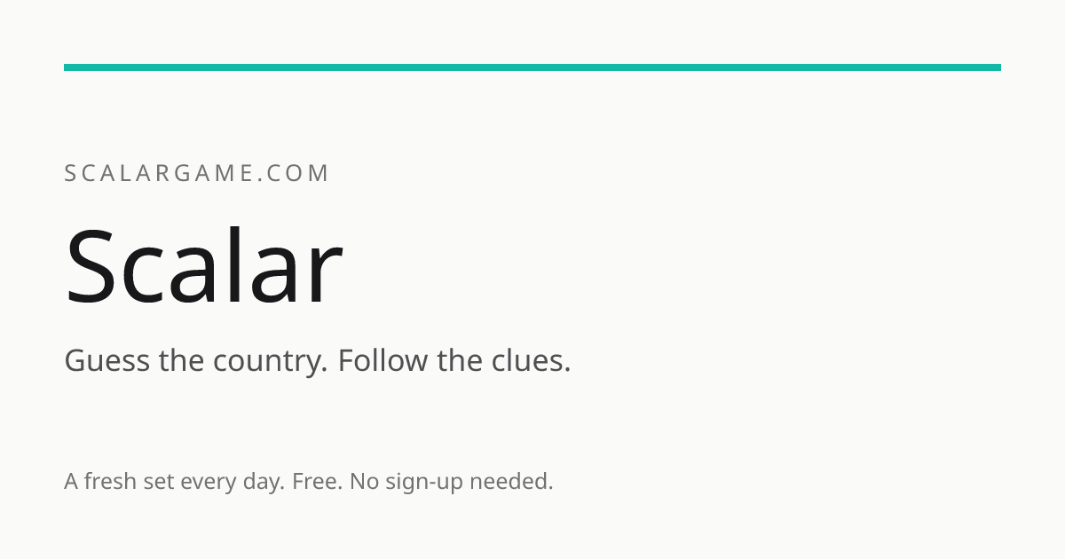 Scalar Countries preview artwork