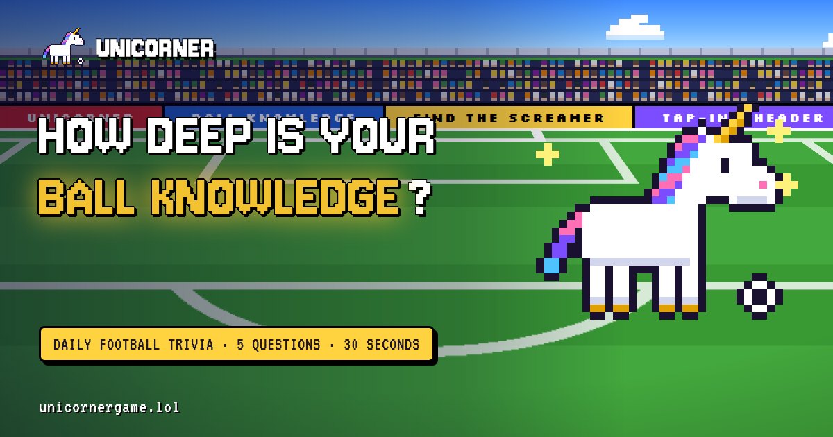 Play Unicorner Football Game Daily: free daily game, rules and tips