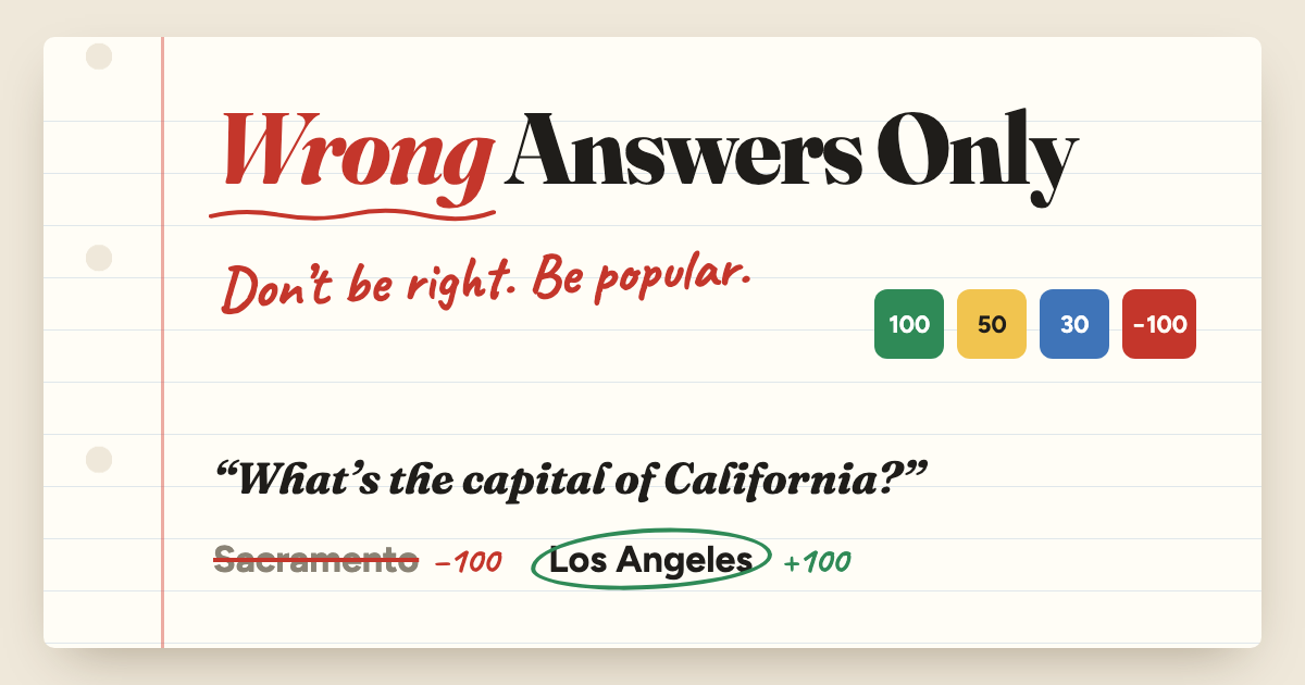 Wrong Answers Only preview artwork